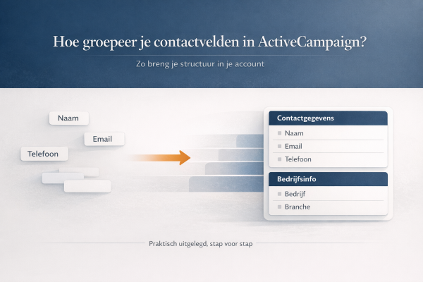 Jan Everts - Hoe groepeer ik contactvelden in ActiveCampaign