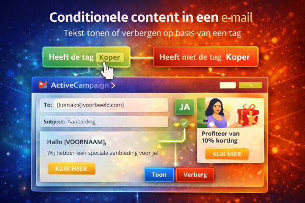 ActiveCampaign condities aanbrengen in een e-mail