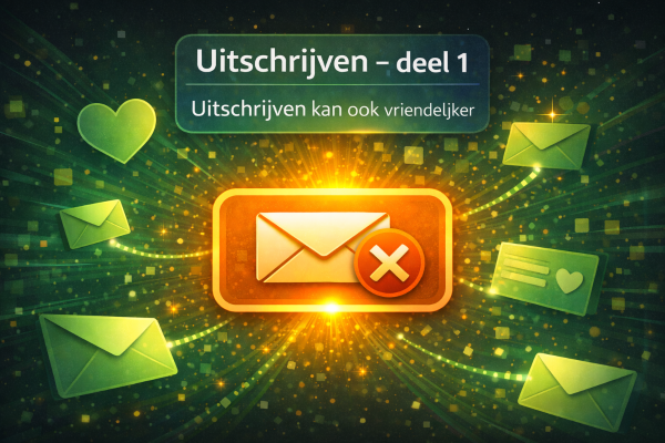 Uitschrijven – deel 1 Uitschrijven kan ook vriendelijker