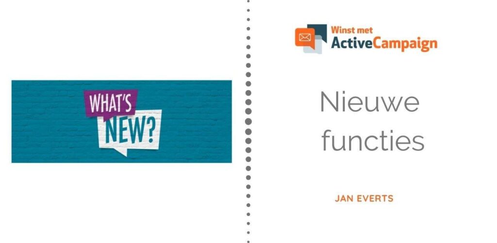 ActiveCampaign nieuwe functies