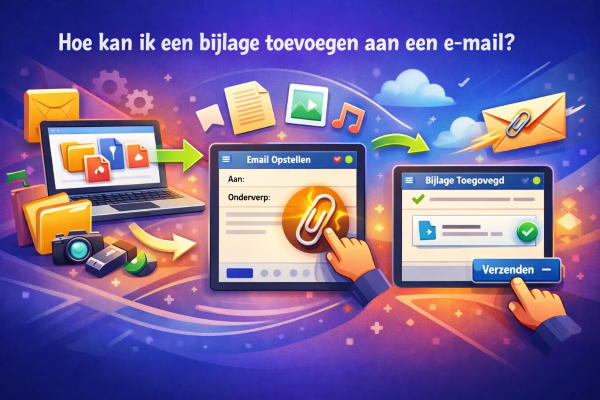 Hoe kan ik een bijlage toevoegen aan een e-mail