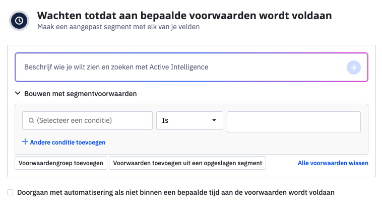 Jan Everts - ActiveCampaign - wachten bepaalde voorwaarden