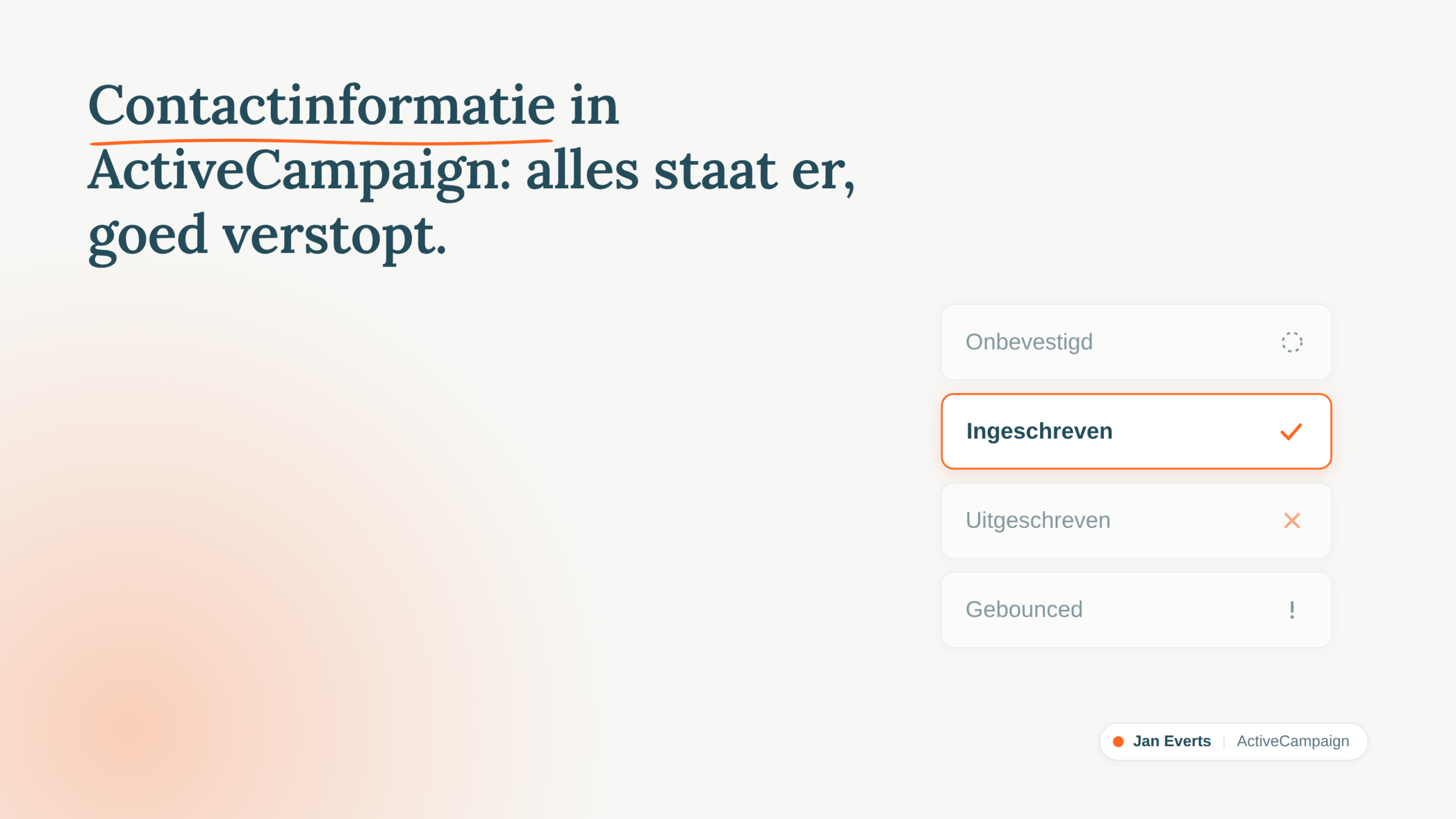 ActiveCampaign contactinformatie
